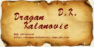 Dragan Kalanović vizit kartica